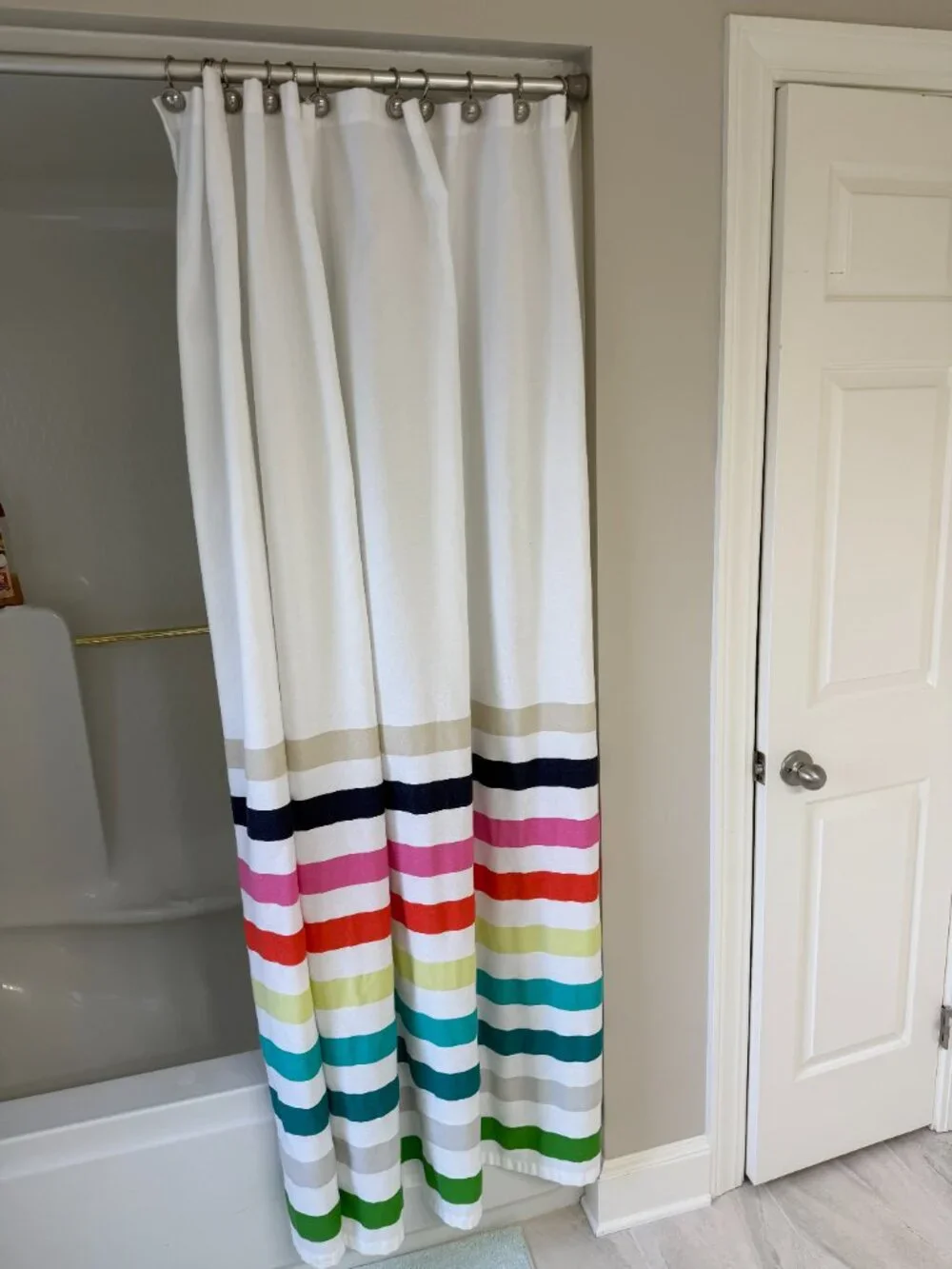 Kate Spade New York Candy Stripe shower curtain